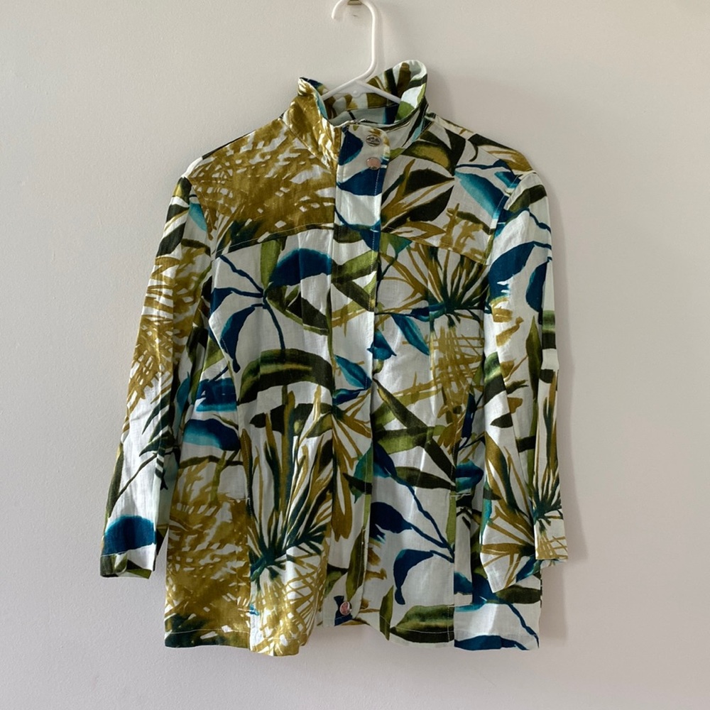 Chicos Green and Blue Jacket